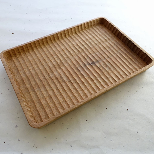 我谷盆　　トレイ　お盆 我谷盆 胡桃 26×18×2.5cm ナチュラル お盆 トレイ 木地盆 折敷