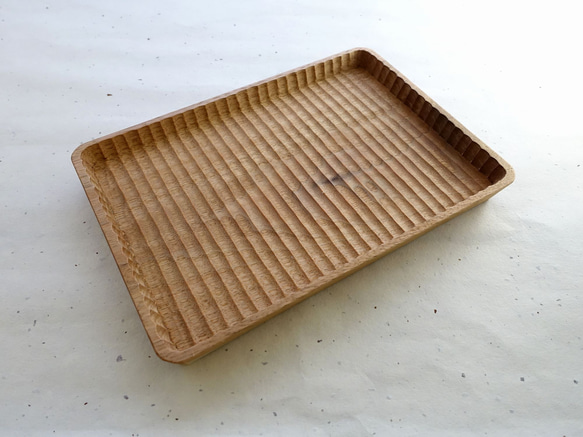 我谷盆　　トレイ　お盆 我谷盆 栗 26×18×2cm ブラウン お盆 トレイ 木地盆 お盆・トレイ