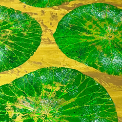 【一点もの】オシャレでユニークな蓮の葉ハッピーアート: The beauty of lotus leaf.葉無し 額付 11枚目の画像