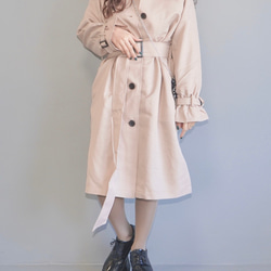 Soutien Collar Trench Coat *with Belt (beige) コート 薄茶 きれいめ 上品 1枚目の画像