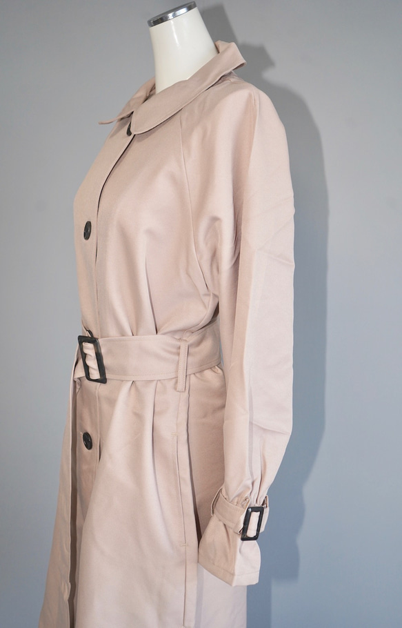 Soutien Collar Trench Coat *with Belt (beige) コート 薄茶 きれいめ 上品 9枚目の画像