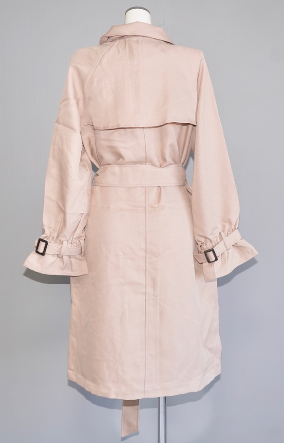 Soutien Collar Trench Coat *with Belt (beige) コート 薄茶 きれいめ 上品 8枚目の画像