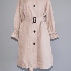 Soutien Collar Trench Coat *with Belt (beige) コート 薄茶 きれいめ 上品 5枚目の画像