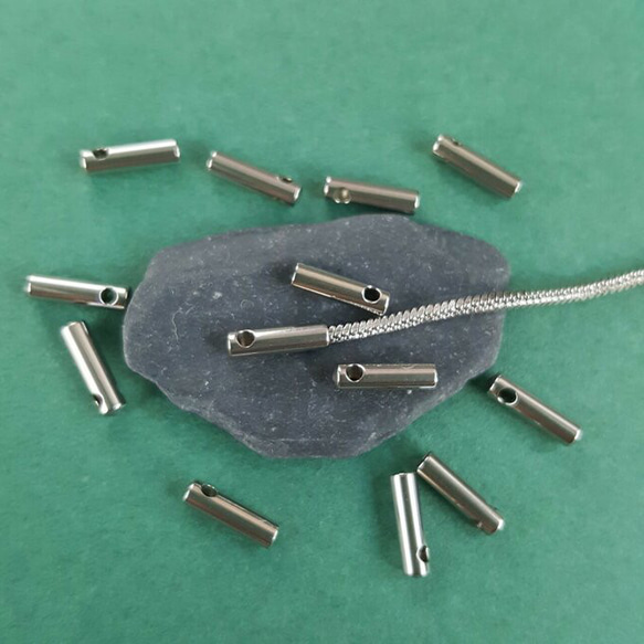 [20pcs] 約2mm x 約7mm x 約1.4mm サージカル ステンレス 留め具 無メッキ 2枚目の画像