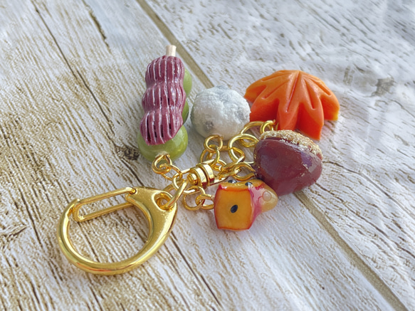 《受注生産》秋の味覚♡秋スイーツキーホルダー♡フェイクスイーツ 7枚目の画像