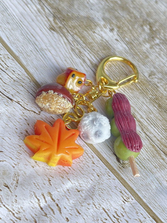 《受注生産》秋の味覚♡秋スイーツキーホルダー♡フェイクスイーツ 6枚目の画像