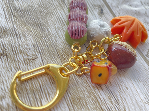 《受注生産》秋の味覚♡秋スイーツキーホルダー♡フェイクスイーツ 5枚目の画像