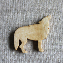 オオカミ木製アクセサリー（セミオーダー） 6枚目の画像