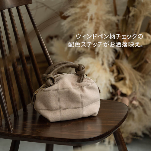LYN ステッチ Prisma チェーンショルダーバッグ ２WAY LYN ミニトップハンドルバッグ チェーン 2WAY キルティング