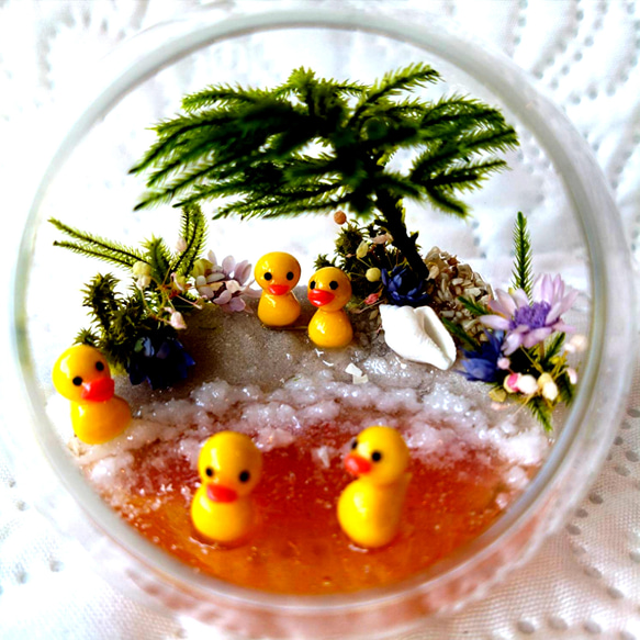 ガラスドームの小さな海『夕焼けの海』 2枚目の画像