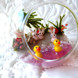 ガラスドームの小さな海『朝焼けの海』 5枚目の画像