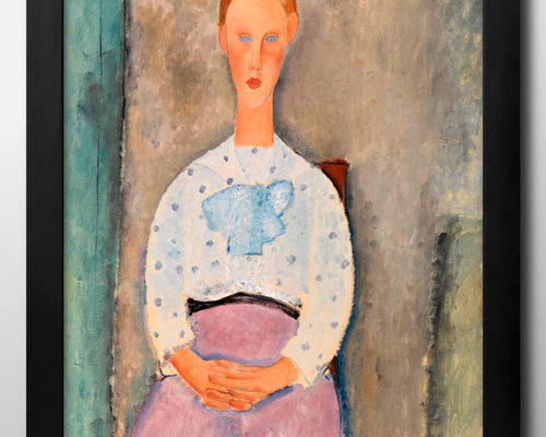 アメデオ・クレメンテ・モディリアーニ　アートポスター Amazon.co.jp: アメデオ・モディリアーニポスターレトロな女性