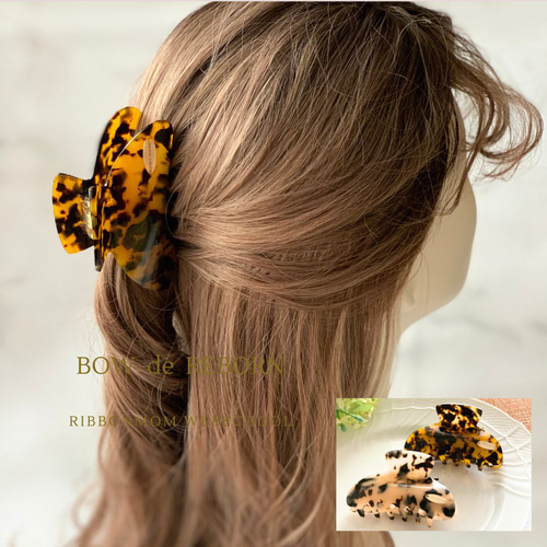 上品✨べっ甲ヘアクリップ バンスクリップ 髪留め 秋冬 ヘア