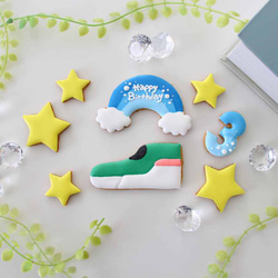 新幹線　【アイシングクッキー】　オーダー　数字　誕生日　ケーキの飾り　男の子向け　安い 4枚目の画像