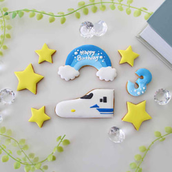 新幹線　【アイシングクッキー】　オーダー　数字　誕生日　ケーキの飾り　男の子向け　安い 6枚目の画像