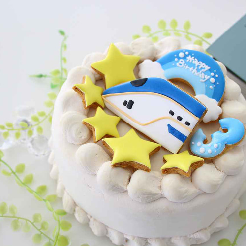 新幹線 【アイシングクッキー】 オーダー 数字 誕生日 ケーキの