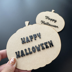 ハロウィン インテリア/ ハロウィーン プレート /かぼちゃの飾り アクリル 木製 4枚目の画像