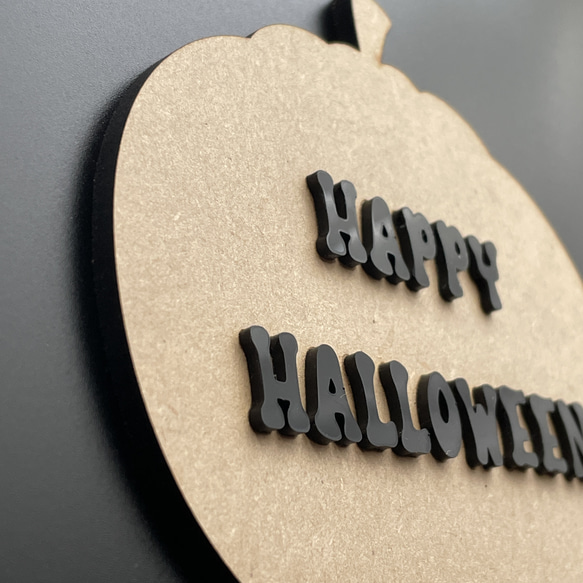 ハロウィン インテリア/ ハロウィーン プレート /かぼちゃの飾り アクリル 木製 5枚目の画像