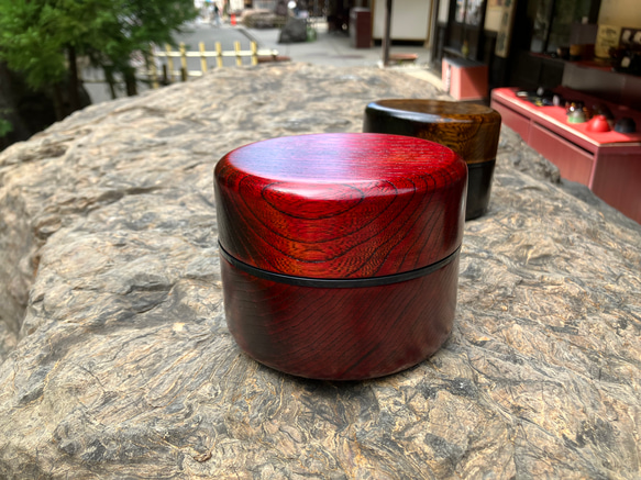 栓　丸弁当　朱　拭漆 1枚目の画像