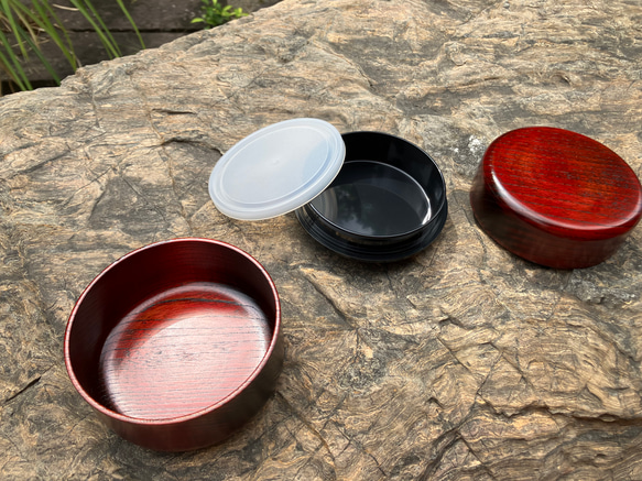 栓　丸弁当　朱　拭漆 3枚目の画像