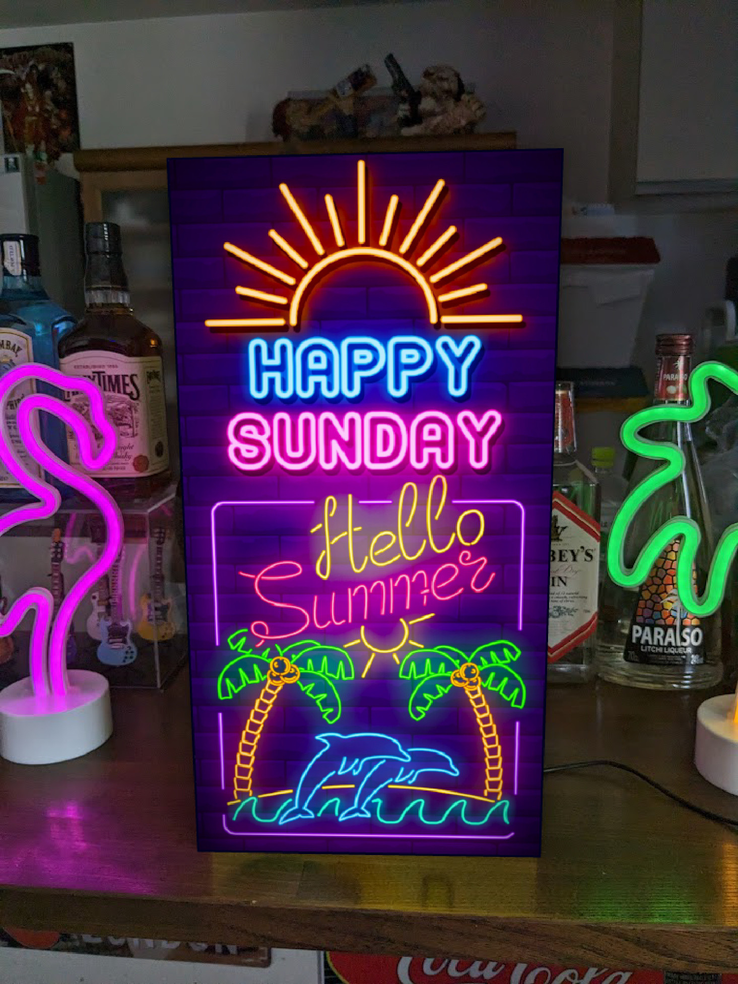 TIKI ティキ像 ハワイアン雑貨 ハワイ ランプ 置物 LEDライトBOX