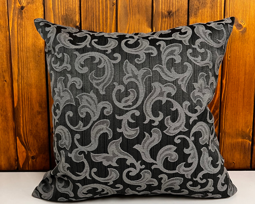 suzusan アルパカ クッションカバー ブラック　グレー2 まだら絞りアルパカクッションカバー 1134A－010 | suzusan