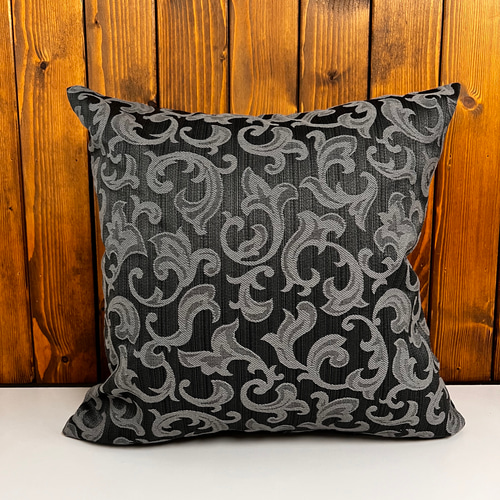 カシウェアクッションカバー ダマスク　ベージュ/白① CUSHION COVER / DAMASK(カバーのみ silver blue/creme): HOME