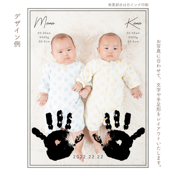 ウッドフレーム　クリアフォトパネル  Wide「NewBornGiftSet」　[ICPWNB] 8枚目の画像