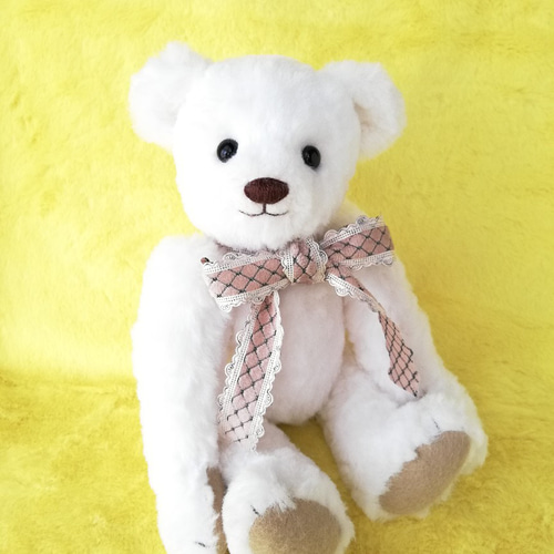 テディベア 可愛い白熊ちゃん 愛おしい白熊ちゃん アーティストベア
