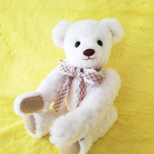 旅行する白熊さん ぬいぐるみ アーティストベア 海外作家様 テディベア くま 旅行する白熊さん ぬいぐるみ アーティストベア 海外作家様 テディベア