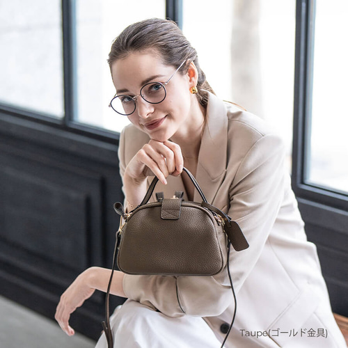 本革パイソン ハンド&ショルダーバッグ 2way ブラウニー 古い 