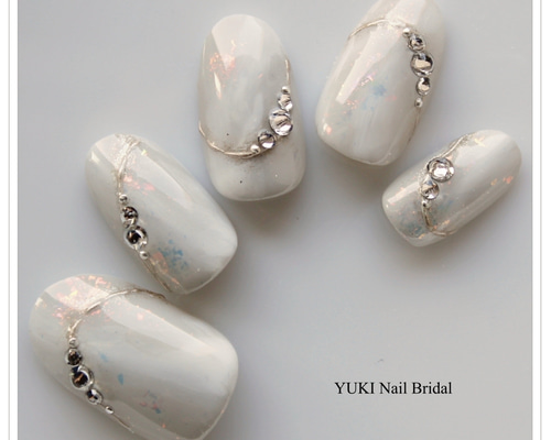 マーブルネイル ネイルチップ（つけ爪） yuki-nail Bridal 通販