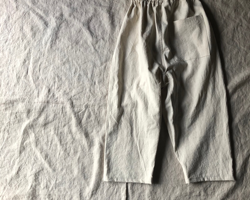 コットンリネンのもんぺ きなり ロングパンツ nuuMonpe 通販 16537681