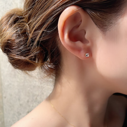 つけっぱなしOK♪】 gold ジルコニア 一粒ピアス(イヤリング