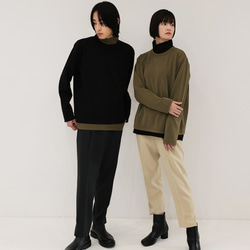 新発売!KHAKI【クルーネック長袖プルオーバー】トリアセテート  ソアロン™ 14枚目の画像