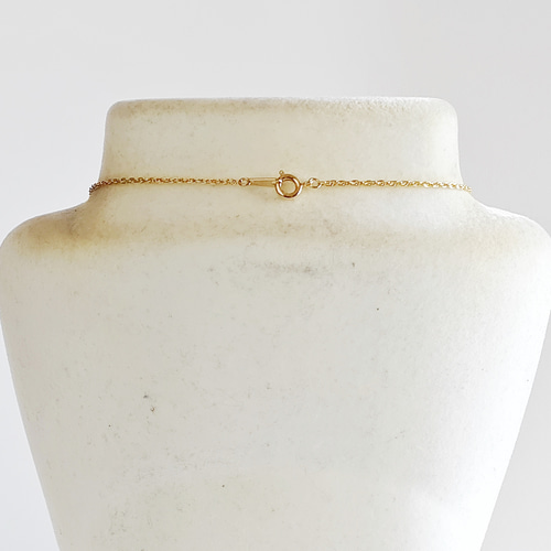 枝豆と選べるイニシャルチャームのネックレス（ゴールドカラー