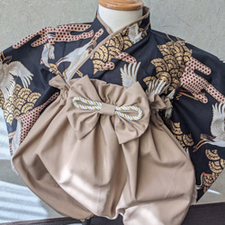ベビー袴　ハンドメイド　龍✕モカ ベビー袴ハンドメイド龍✕モカ