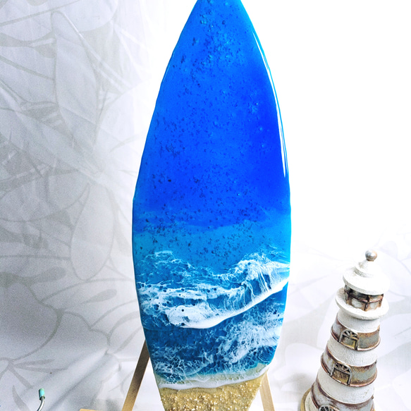 漆喰アート海　漆喰サーフボード　レジンアート　海アート　インテリアアート　海雑貨　 7枚目の画像