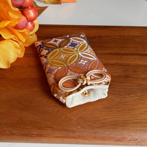 お守り袋 金欄 ◈多色七宝つなぎ(金茶)◈ セット売りもあります その他