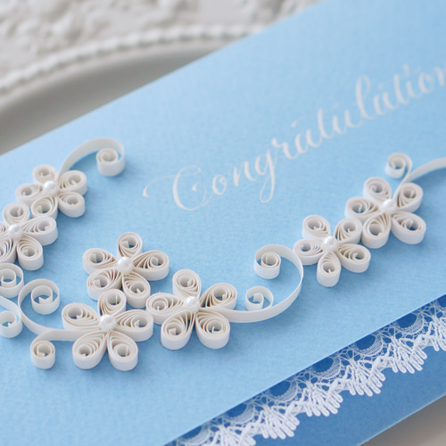 ◇選べるメッセージ◇ペーパークイリングとカリグラフィーのオーダー