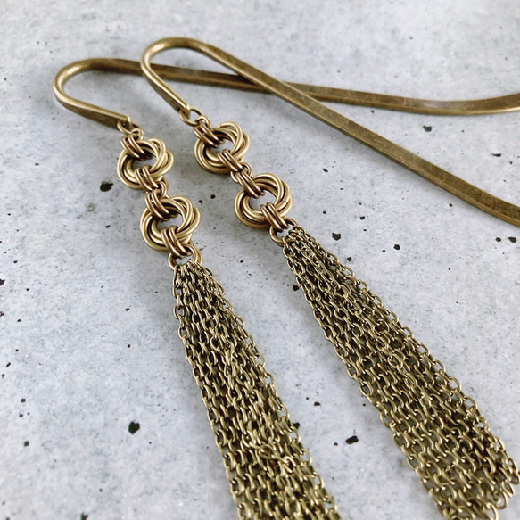 栞】アンティーク風チェインメイルブックマーカー CBM-04 しおり