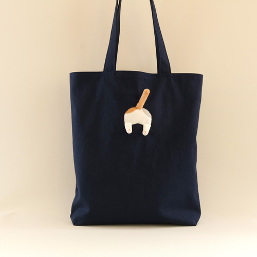 新品 オカベテツロウ 猫柄 トートバッグ さスカイブルー ネコ