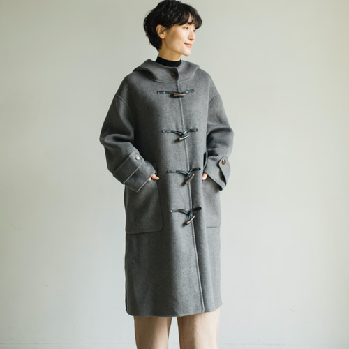 寒い季節、ずっと着ていたい ウールダブルフェイスコート トグル