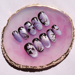 【SPICE】　紫マグネットのハロウィン用ネイルチップ　♢ナイトメア・ビフォア・ハロウィン♢ 8枚目の画像