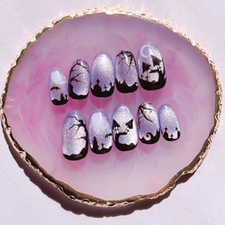 【SPICE】　紫マグネットのハロウィン用ネイルチップ　♢ナイトメア・ビフォア・ハロウィン♢ 6枚目の画像