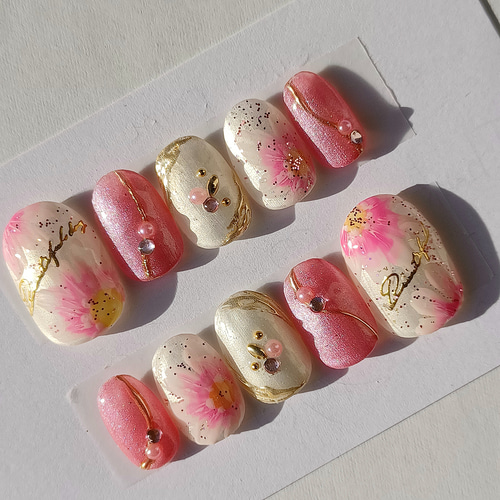 受注製作】コスモス ネイルチップ No.33 ネイルチップ（つけ爪