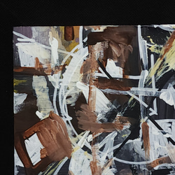 ひろ・あおき　作　「盤036」　アクリル/キャンバス　S3　27.3x27.3cm　抽象絵画　現代アート　スクエア 4枚目の画像