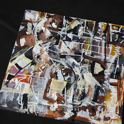 ひろ・あおき　作　「盤036」　アクリル/キャンバス　S3　27.3x27.3cm　抽象絵画　現代アート　スクエア 7枚目の画像