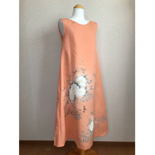 8☆訪問着☆着物リメイク☆Aラインワンピース&ボレロ☆M☆一点 8☆訪問着☆着物リメイク☆Aラインワンピース&ボレロ☆M☆一点