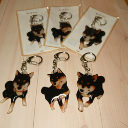黒柴犬キーホルダー 3枚目の画像